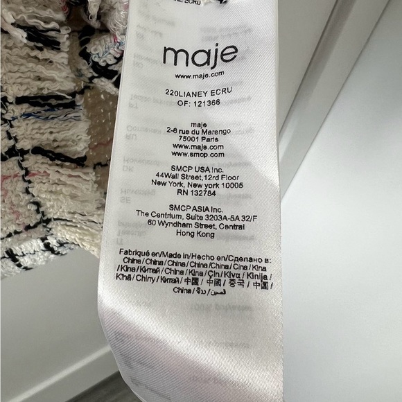 NWT Maje Tweed Short Sleeve Button Up - Picture 4 of 4